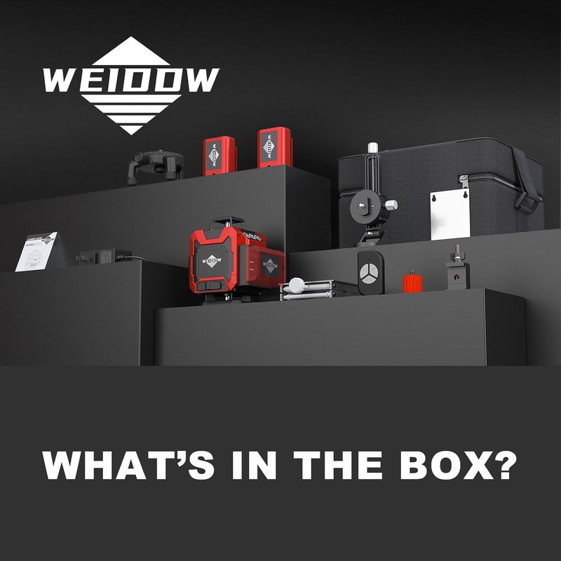 WEIDDW Laser Level, 4D 16 Lines Laser Level 4x360 Self Leveling Tool for Construction and Picture Handing Green Cross Line Vertical and Horizontal Line leveler Tool（1＜mw） - Image 5